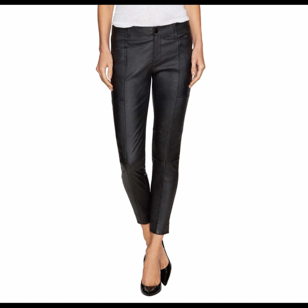 NWT J Brand Cropped Super Skinny Leather Jeans